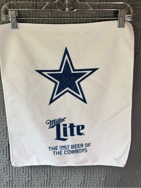 Kanata Towel Dallas Cowboys Towel White Miller Lite Polyester
